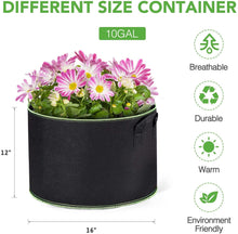 Load image into Gallery viewer, Delxo 10 Pack 10 Gallon Grow Bags, Heavy Duty Aeration Fabric Pots